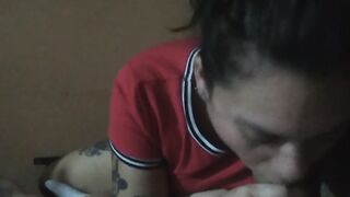 Feeding my lover with my sweet cum