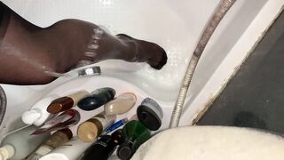 Just Toes Bdsm into Shower - Washing my Legs