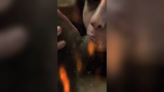 Sucking Off my gamer hubby.. slutty wifey things