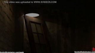 Tied Hottie vagina deep fisted