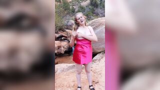 Get caught into outdoor masturbating
