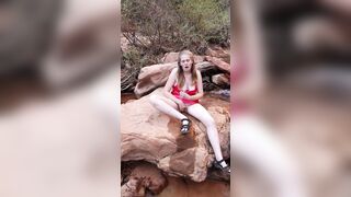 Get caught into outdoor masturbating