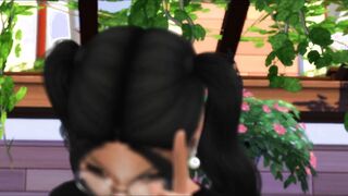 Donkey butt Dia sucks penis HD