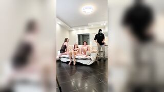 Hard Sex Gang Bang five Girls - Group Sex Party - Vika Lita & Angie A & Darcy Dark - Part