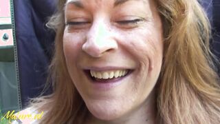 Old Voyeur Sucking Off a Long Ebony Penis Into The Park