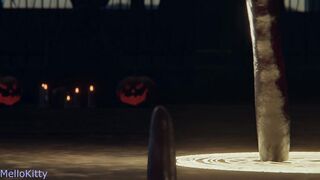 Bae Elf & Succubus's Bound Up double penetration Vibrator Trial on a Freaky Halloween Night