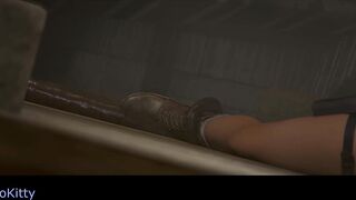 Lara Croft Experiences Unforgettable Double Penetration Sex Toy Machine - First Time Anal
