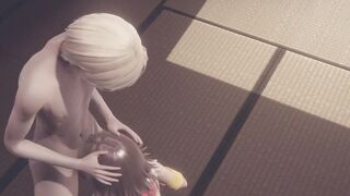 Final Fantasy Animated - Yuna Fellatio with cum inside her mouth