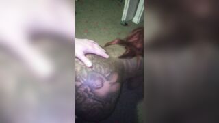 Doggy style. african inked woman getting fuck