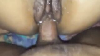 Cheating wifey gets creampied by side guy then fucks hubby