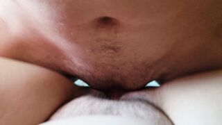crazy hot cock jizzes on my unshaved squirting twat. cummed