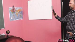 Milf Professor Sofie Marie Double Penetrated Inside Classroom