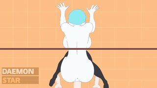 Bulma gets nailed inside gloryhole!