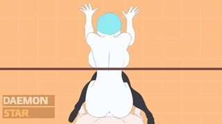 Bulma gets nailed inside gloryhole!
