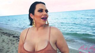 Miami Beach hoe fucks big black dick on beach