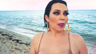 Miami Beach hoe fucks big black dick on beach