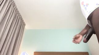 King Louie slips big black dick into mini give her a facial