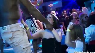 goddess girls going filthy , nude and sucking off cocks inside outdoor bar
