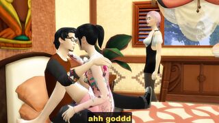 Japanese wifey shares her hubby with her best friend for