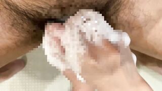 【M男】ドS彼女の高速泡手コキで大量射精【sope hand job cum shot】