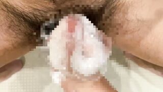 【M男】ドS彼女の高速泡手コキで大量射精【sope hand job cum shot】