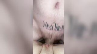 Tiny vagina takes penis and vibrator