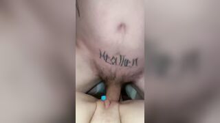 Tiny vagina takes penis and vibrator