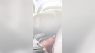Sloppy oral sex into vehicle