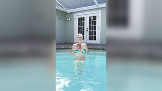 Flashing My Titted Into The Pool