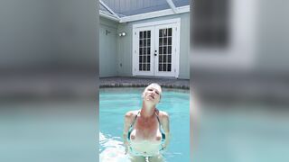 Flashing My Titted Into The Pool