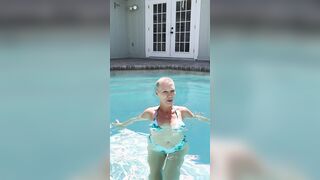 Flashing My Titted Into The Pool