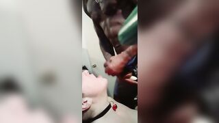 She loves to lick thick ebony cock