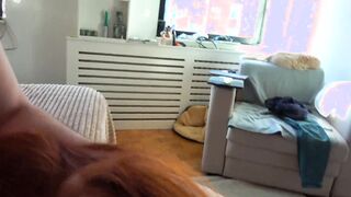 The red-haired chick was guilty and she had to expand her holes!