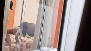 I spy on my friends from my room (work trip).