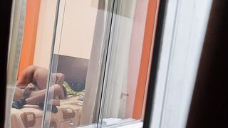 I spy on my friends from my room (work trip).
