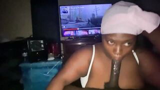 SSBBW LOVES big black cock THROATPIE