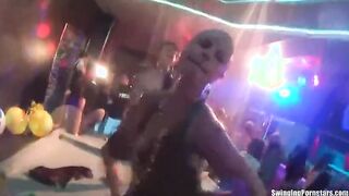 hot girls going dirty , nude and blowing cocks inside outside bar= part three