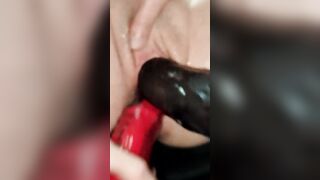 Triple Vaginal penetration and fisting.
