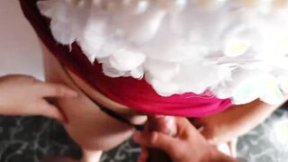 Lifting my stepsister's dress and cumming into her underwear: we