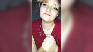 boyfriend DARED ME TO RECORD!! TEENAGE WHITE BITCH PLAYS WITH LONG PENIS