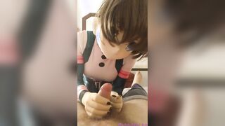 Ochaco Uraraka helping a fan to feel a bit better ^-^ (cosplay facial jizzed) - Shirotaku Kigurumi