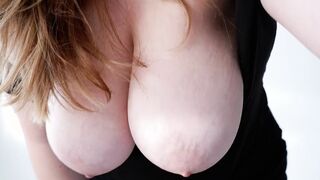 Bouncing long natural hooters