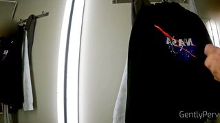 DRESSING ROOM ADVENTURE: I performance my nude body for a Beauty lady...she can't resist and makes me cum