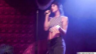 Busty ts and hot babe fucks in the club