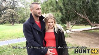 HUNT4K. Having pregnant wifey is incredible sexy cause she can earn money with snatch