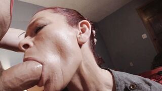 Face fucked my guy's kinky whore of a mother. He