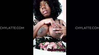 Spying on Cougar with Long Melons Masturbating - Voyeur Black