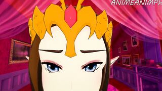Link Recieve the ROYAL TREATMENT after Saving Zelda - 3d Cartoon point of view