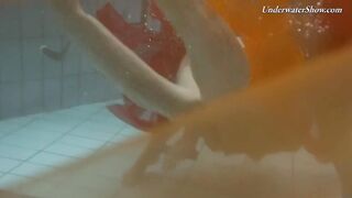 Liza and Krasula enjoy the pool much