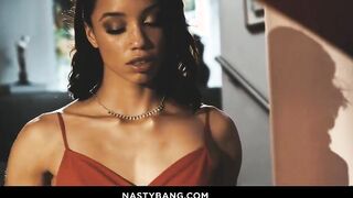 Thin Alexis Tae riding a huge white dong